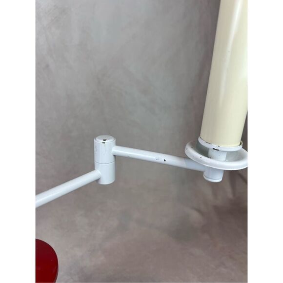 Vintage Red Metal Swing Arm Table Lamp 1980s 1990s - Picture 7 of 10